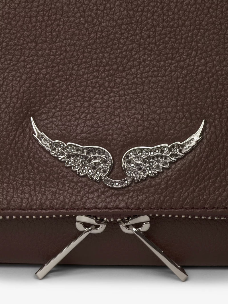 Rock grained leather, dark red