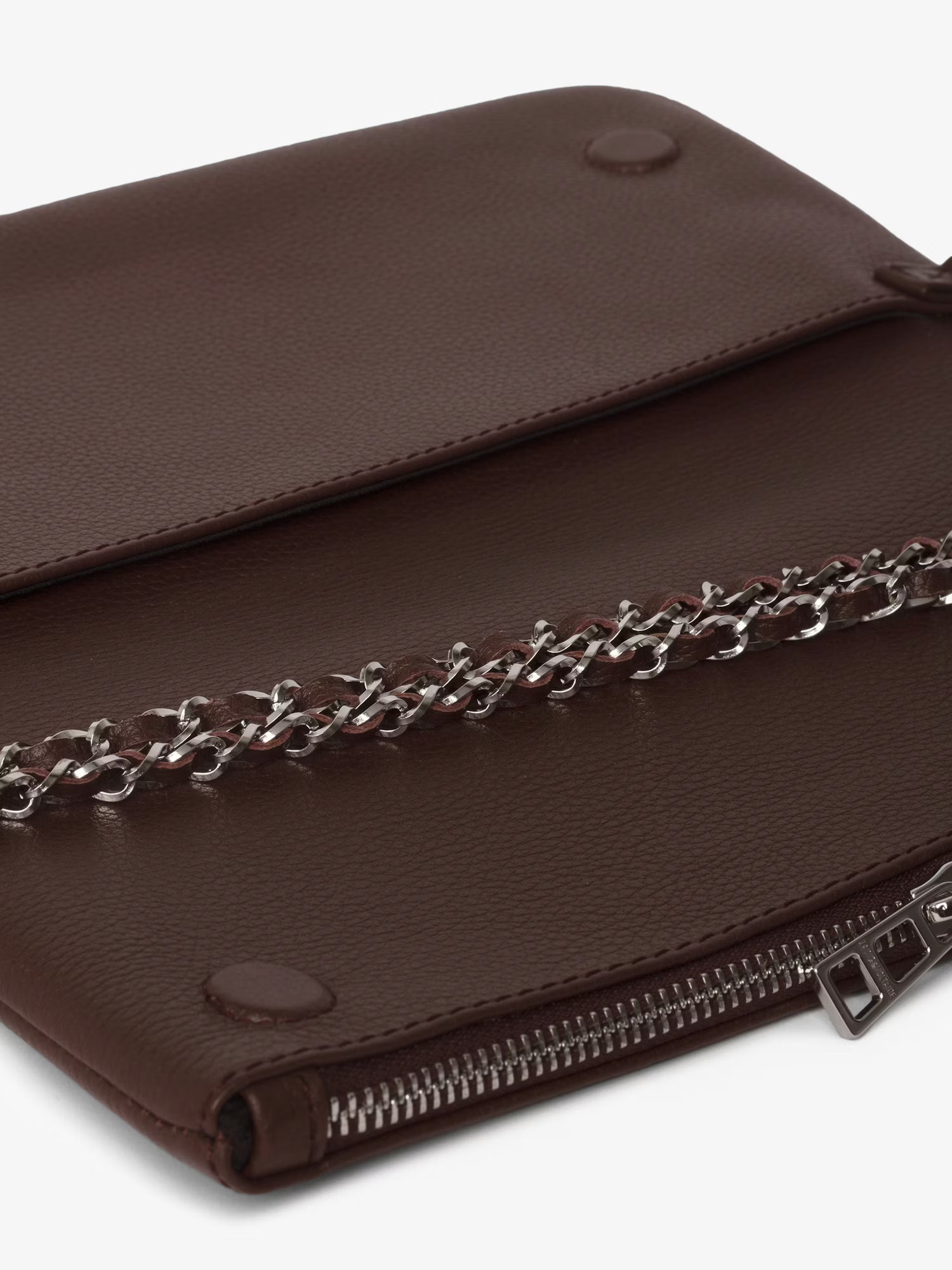 Rock grained leather, dark red