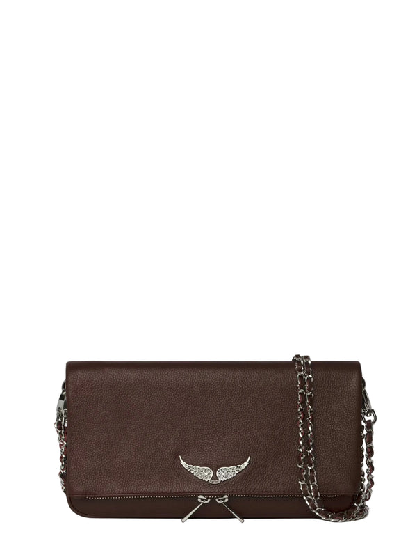 Rock grained leather, dark red