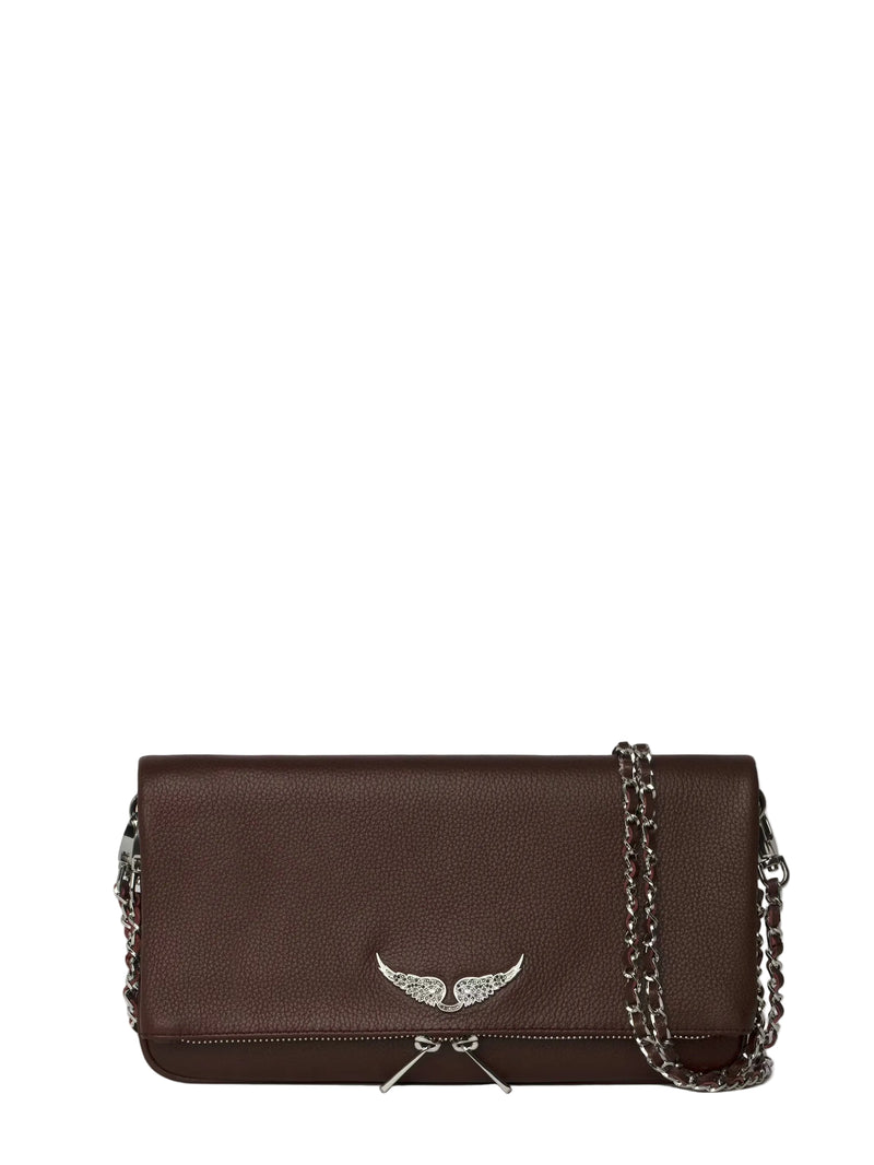 Rock grained leather, dark red
