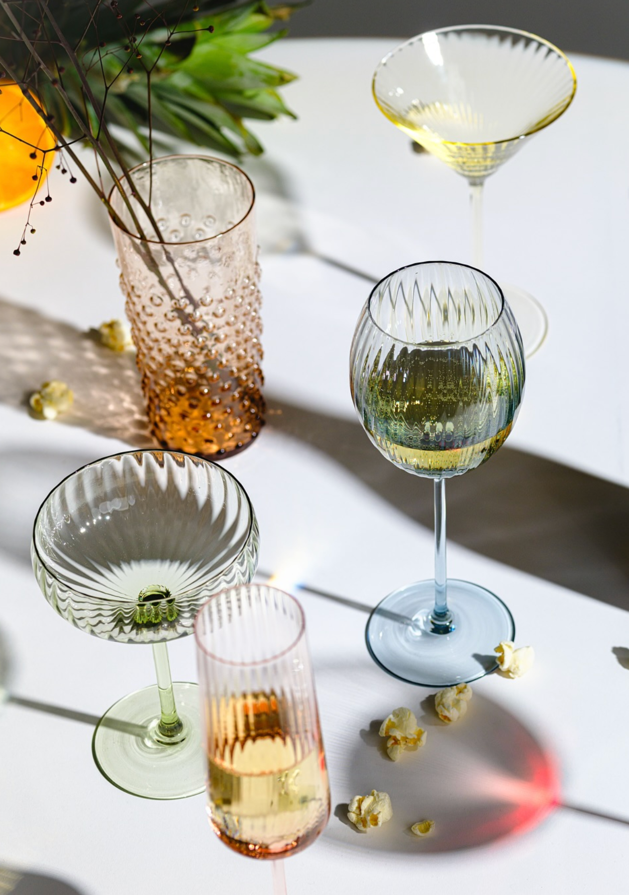 Lyon champagne saucer, olive green