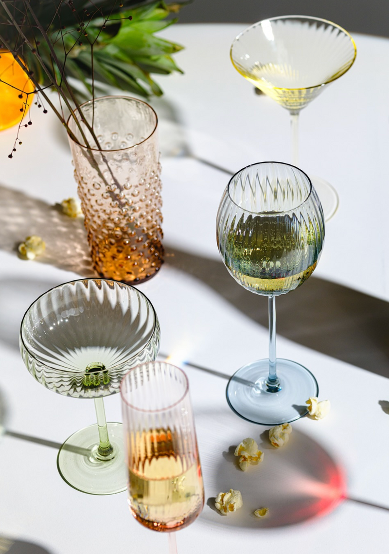 Lyon white wine glass, rose pink (380 ml)
