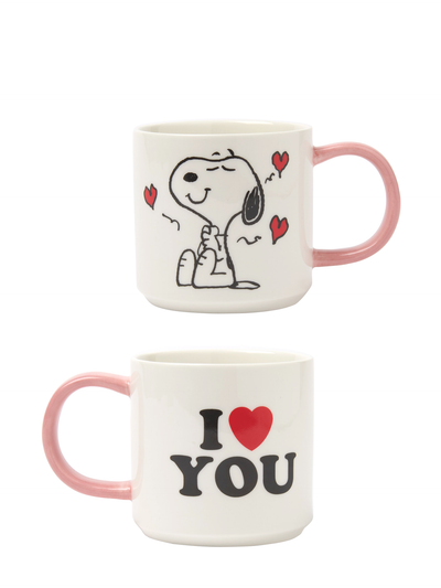 I love you Snoopy hearts Peanuts mug