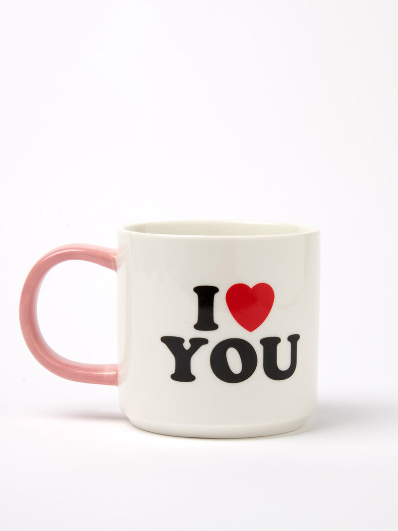 I love you Snoopy hearts Peanuts mug