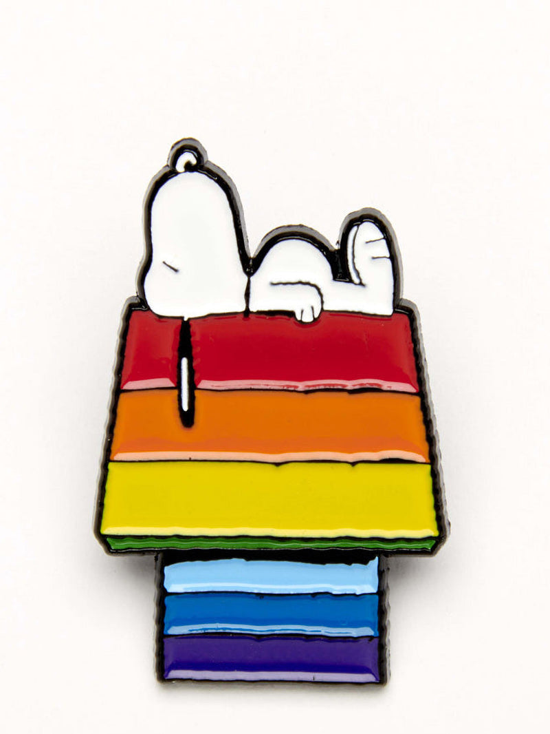 Good vibes Peanuts pin, rainbow dog house