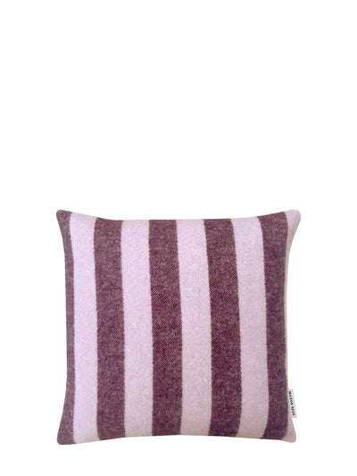 Candy wrap wool cushion cover, lilac-aubergine