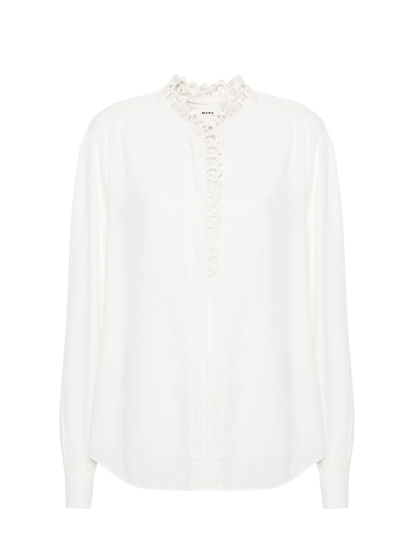 Estela broderie shirt, white