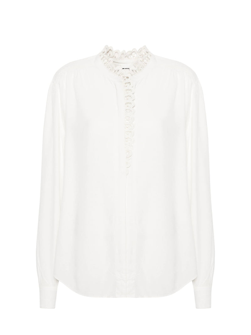 Estela broderie shirt, white