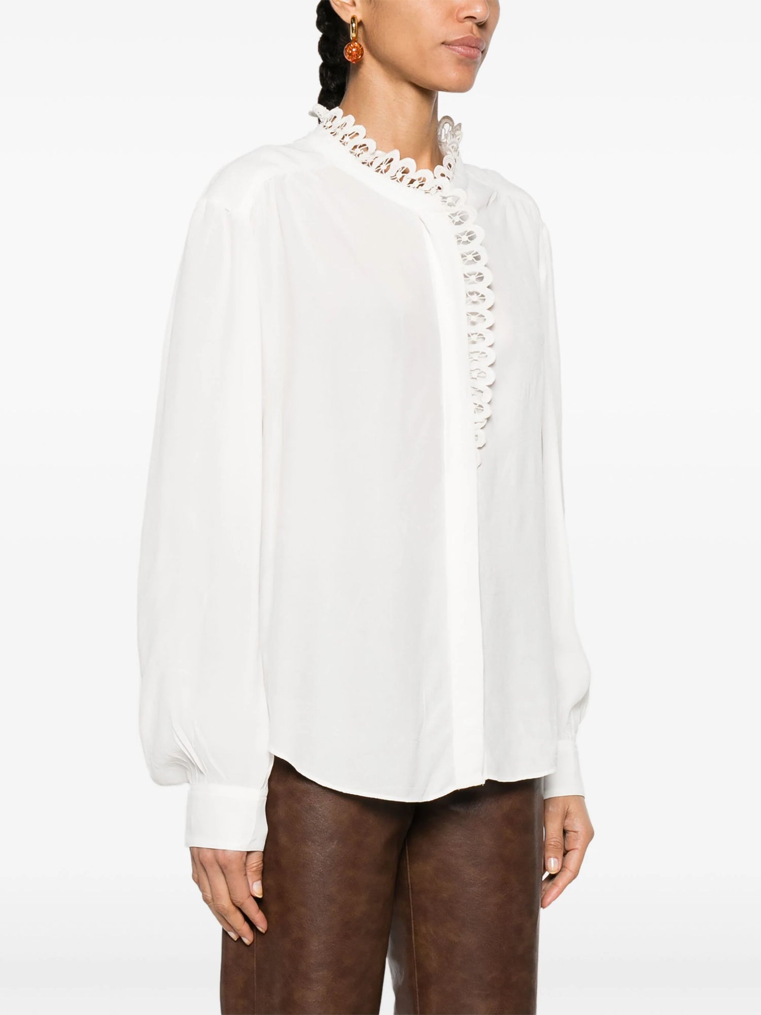 ESTELA broderie shirt, white