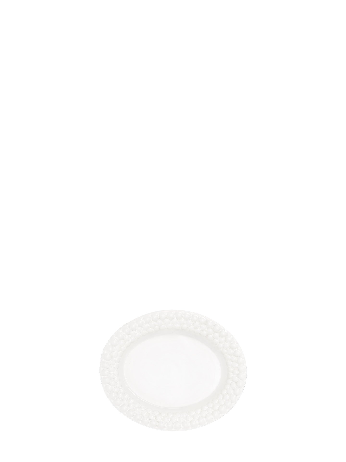 Bubbles small oval platter, white (20 x 16 cm)