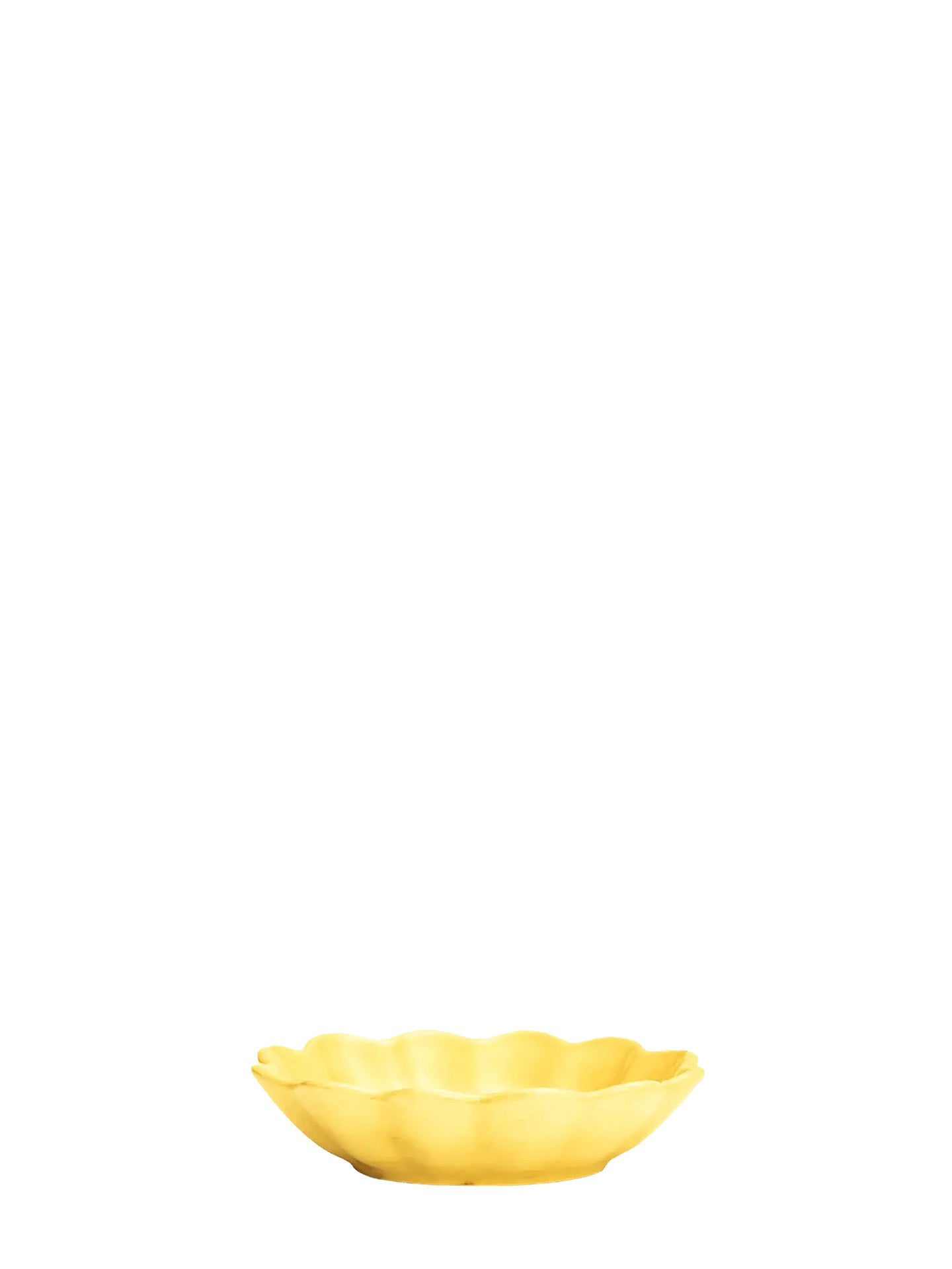 Oyster small oval bowl, yellow (18 cm)