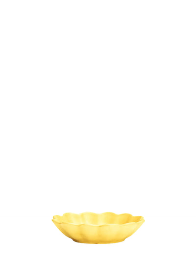 Oyster small oval bowl, yellow (18 cm)