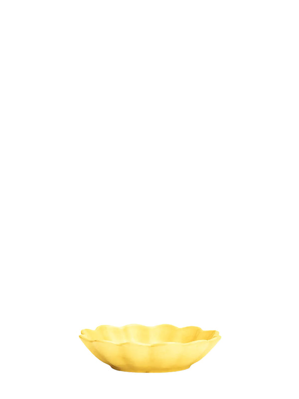 Oyster small oval bowl, yellow (18 cm)