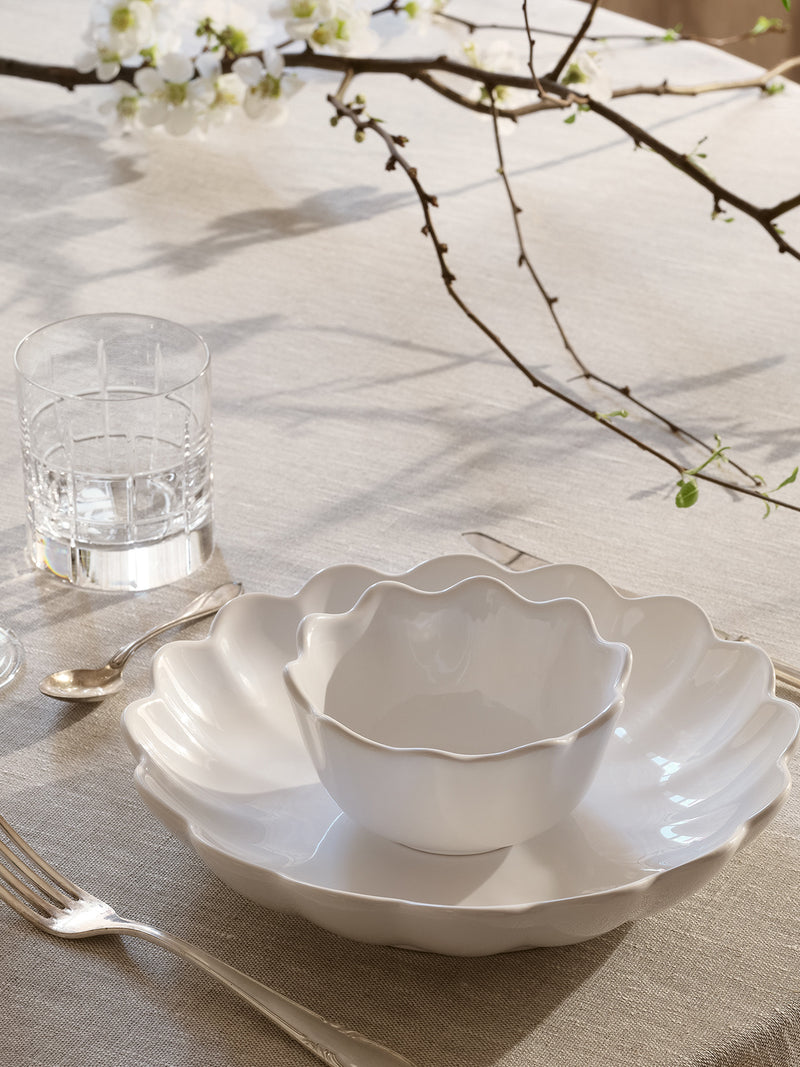 Oyster small bowl, white (13 cm)