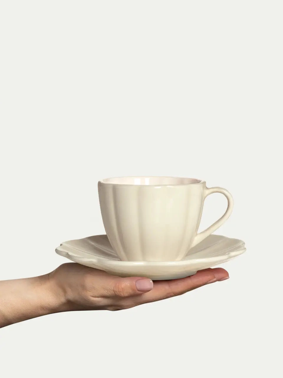 Oyster cup & plate, sand (25 cl)