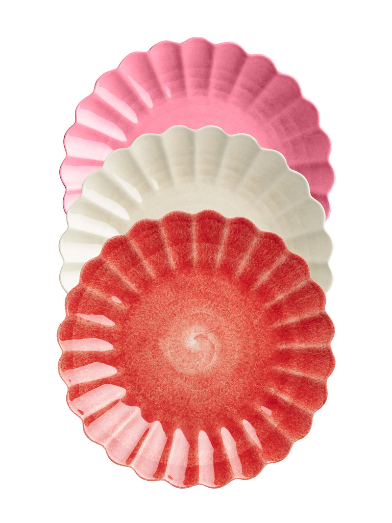 Oyster dinner plate, red (28 cm)