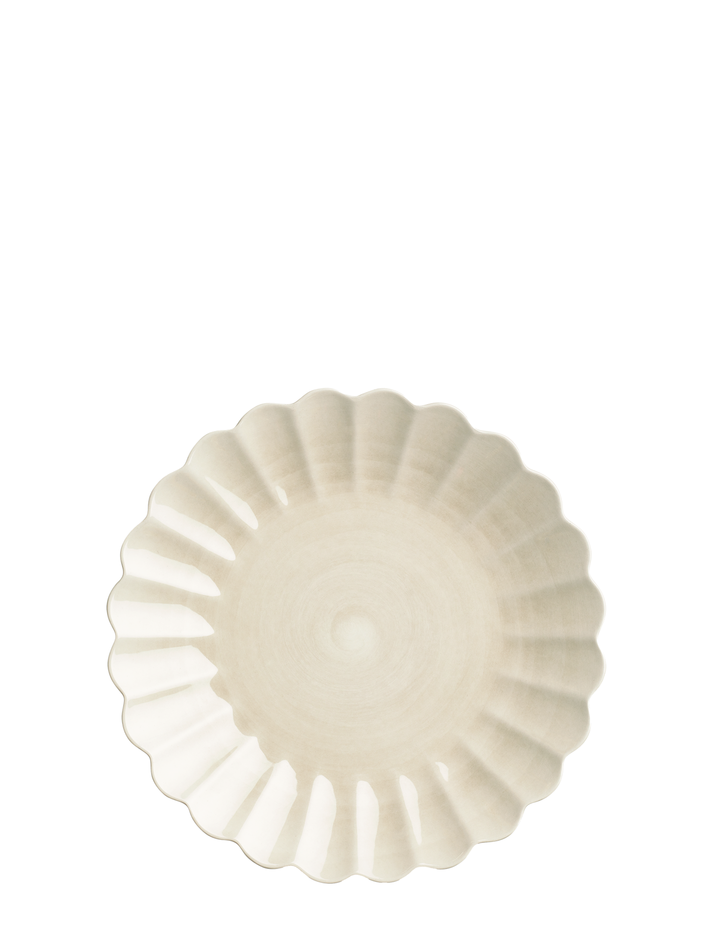 Oyster dinner plate, sand (28 cm)