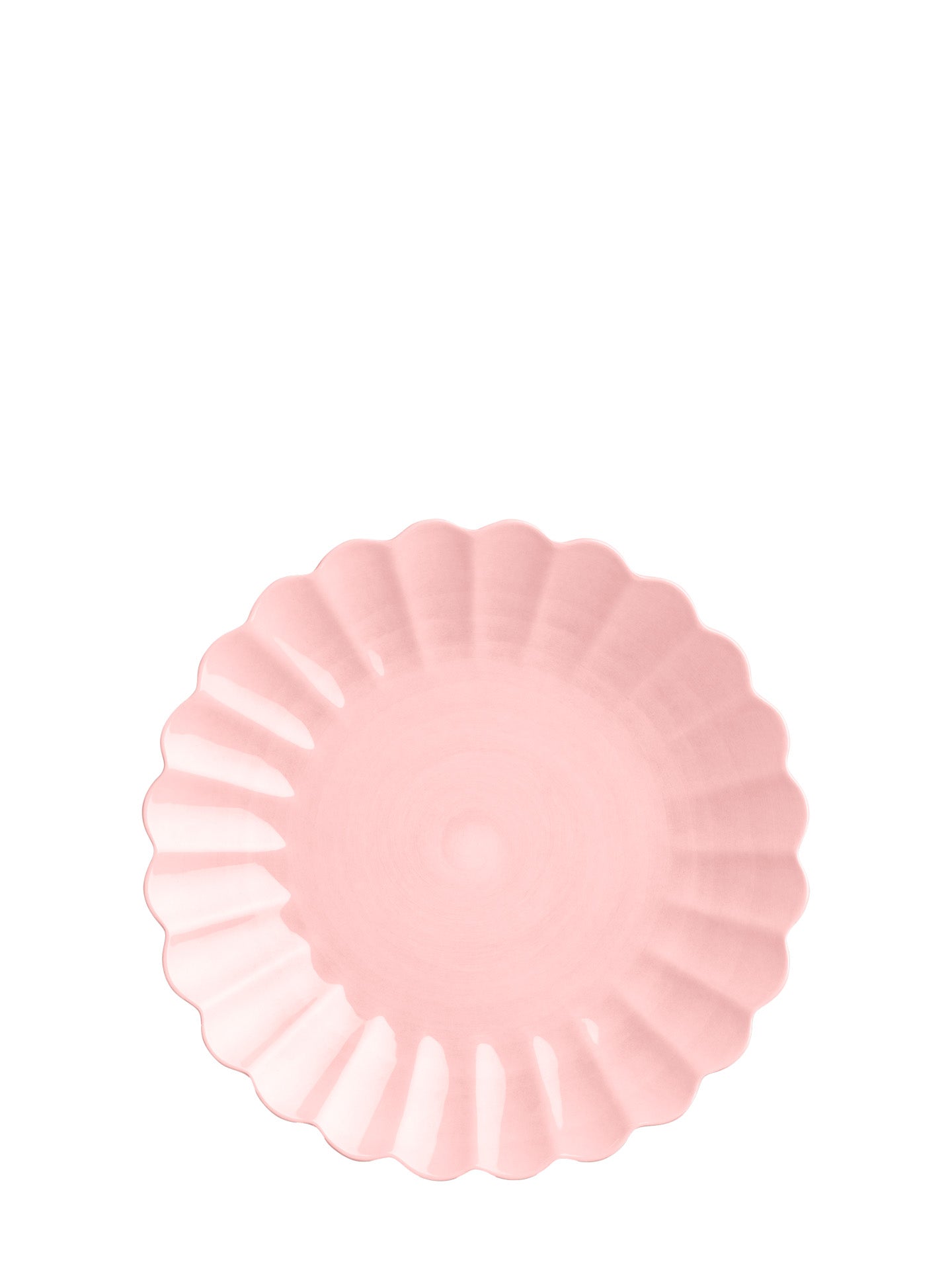 Oyster dinner plate, light pink