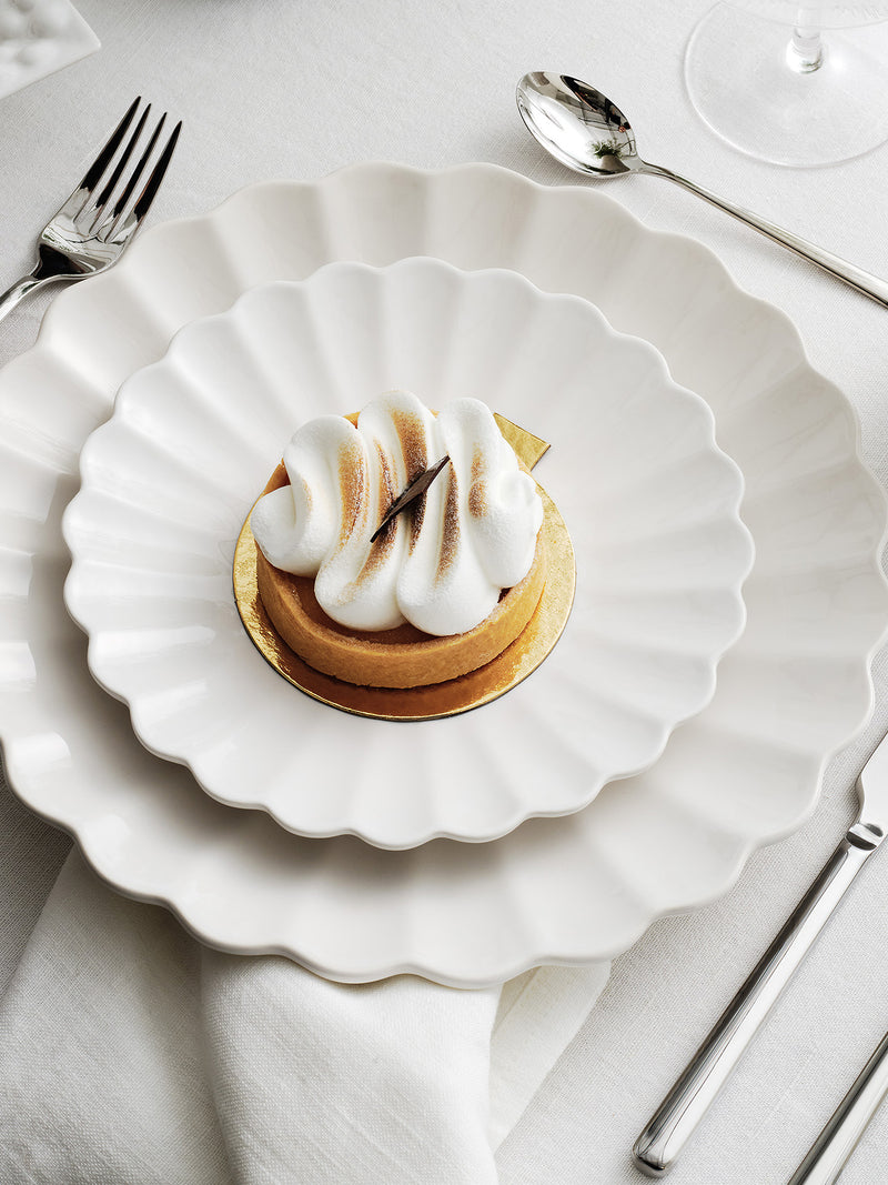 Oyster small plate, white (20 cm)