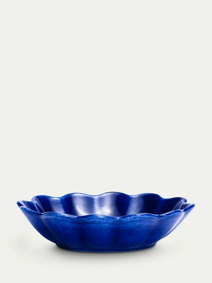 Oyster oval bowl, blue (18 cml)