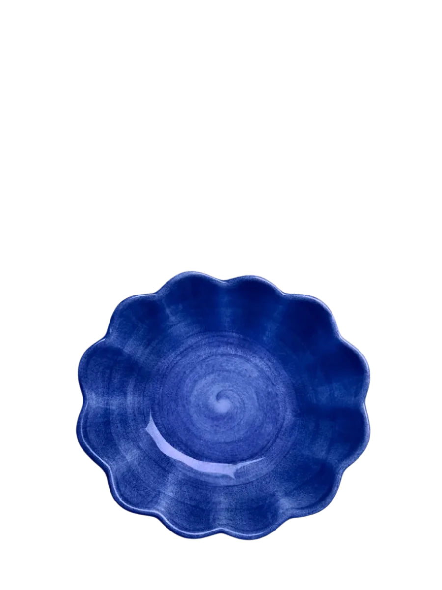 Oyster oval bowl, blue (18 cml)