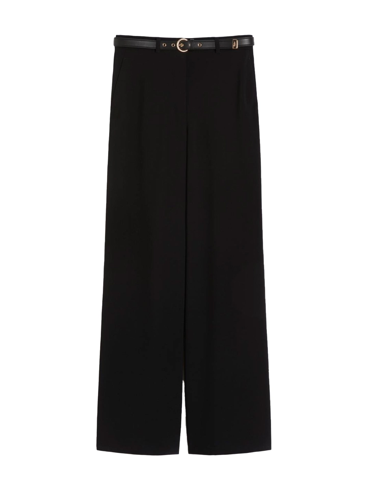Amico fluid trousers with belt, black