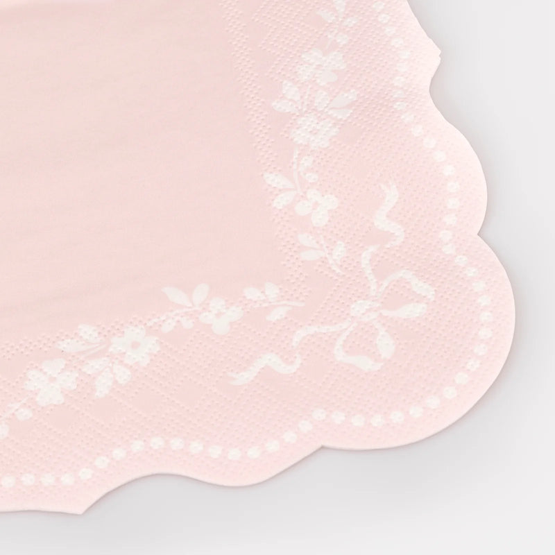 Rococo pink dinner napkins