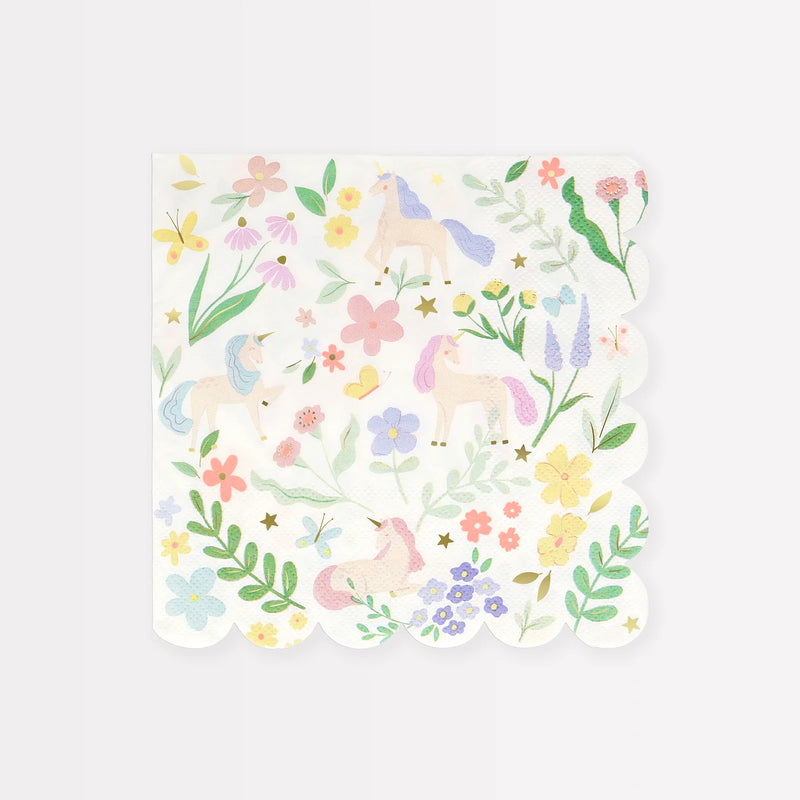 Meadow unicorns dinner napkins