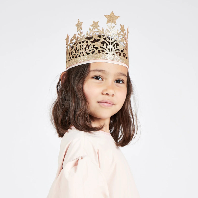 Glitter fabric star crown