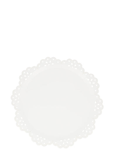Broderie Anglaise dinner plates, set of 8