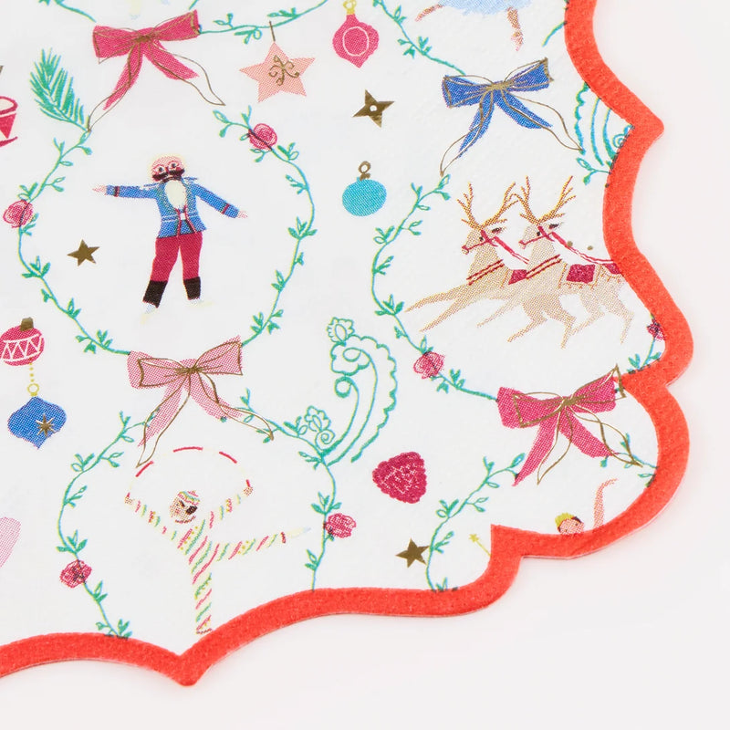 Nutcracker Ballet dinner napkins, pack of 16