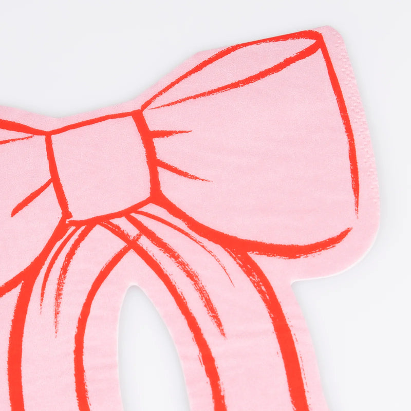Bow dinner napkins