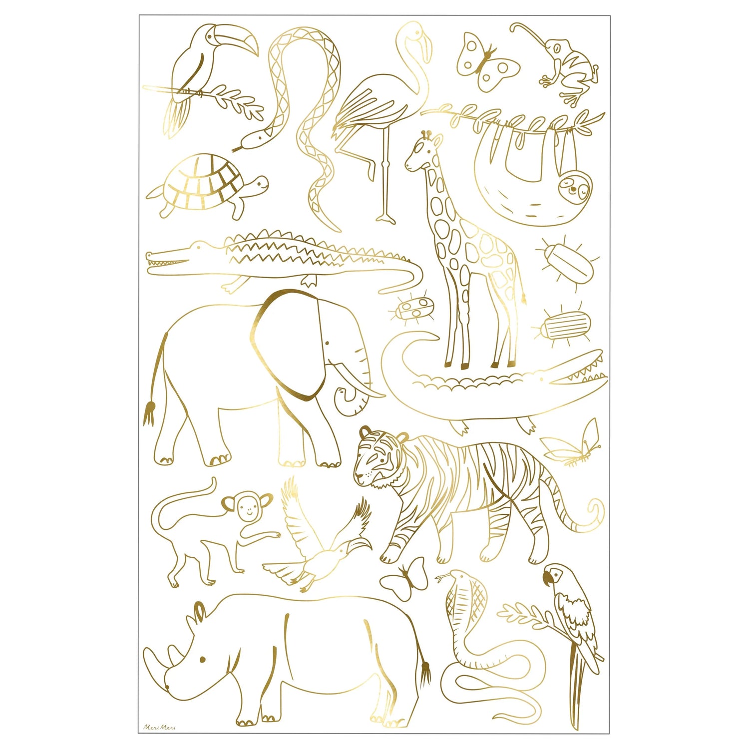 Jungle colouring posters