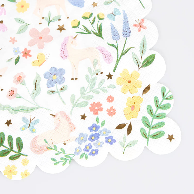 Meadow unicorns dinner napkins