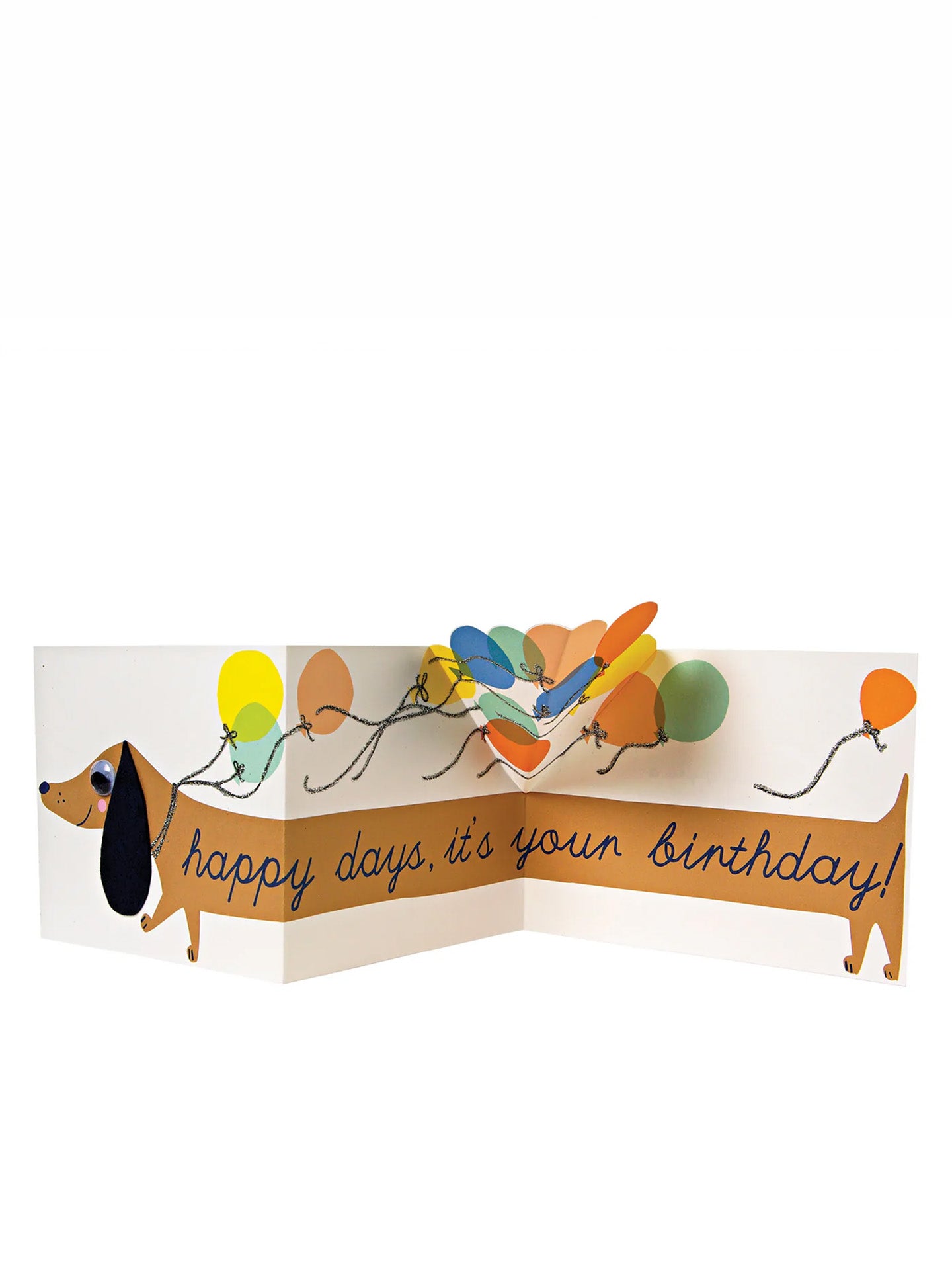 3d sausage dog birthday card