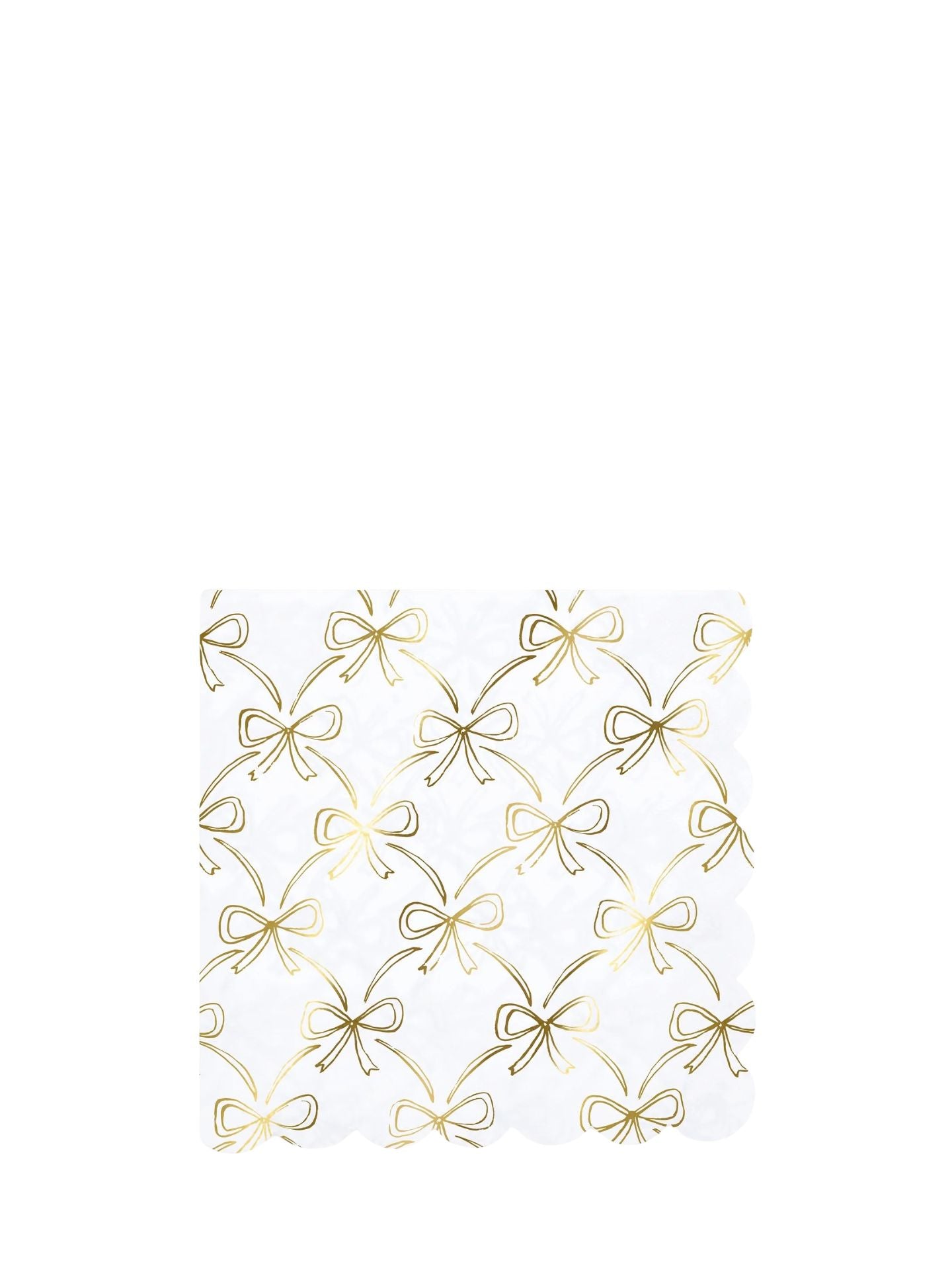 Gold bow napkins, large