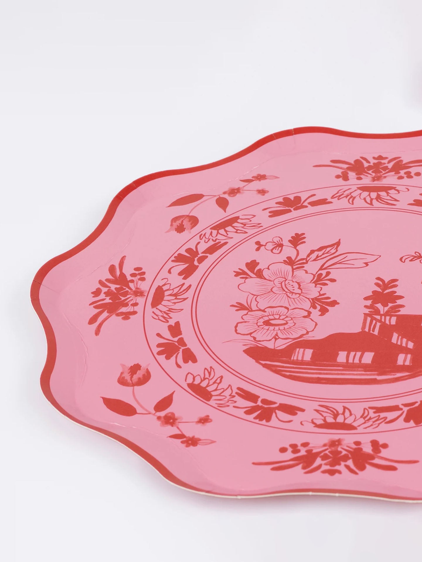 Pink vintage botanical side plates