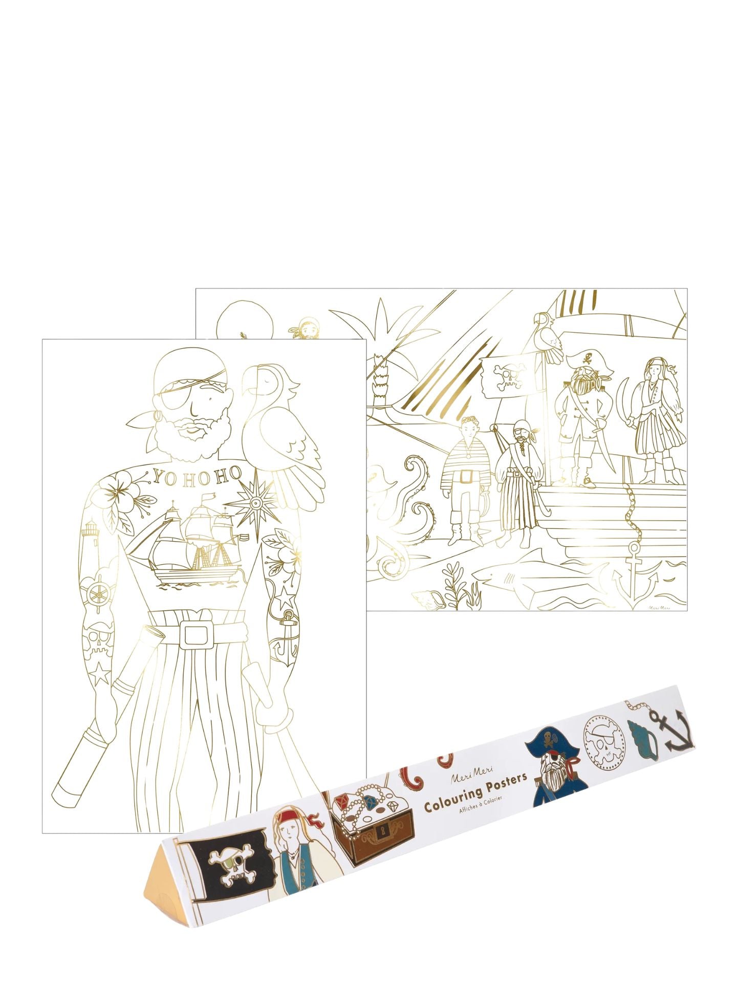 Pirate colouring posters