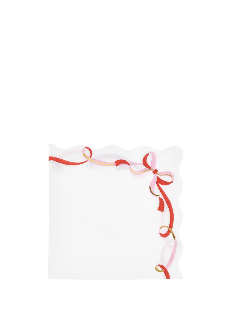 Ribbon bow dinner napkins