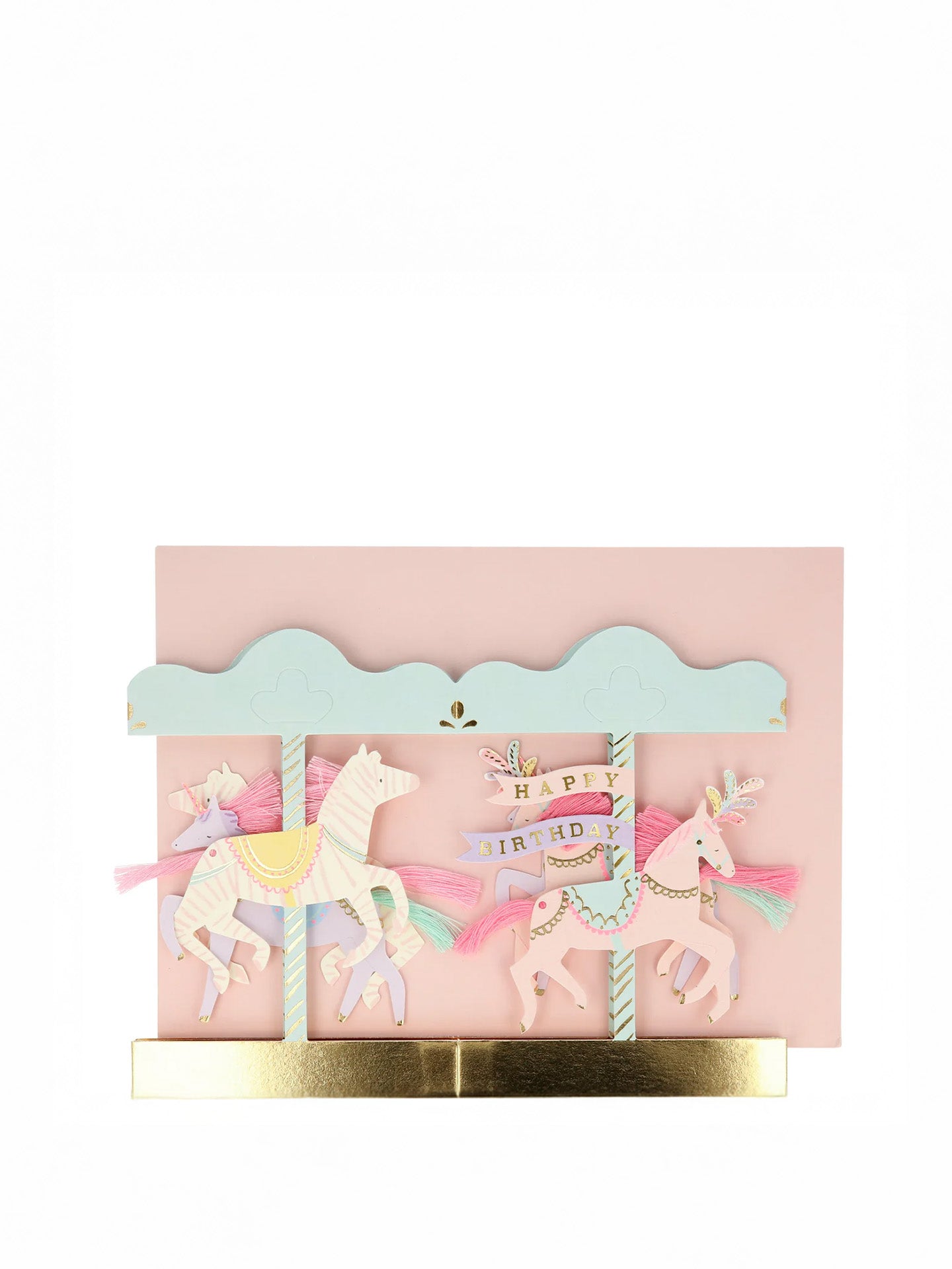 Carousel pop-up birthday card