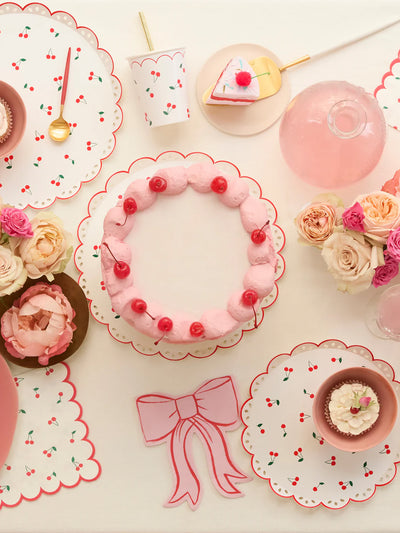 Cherries pattern cups