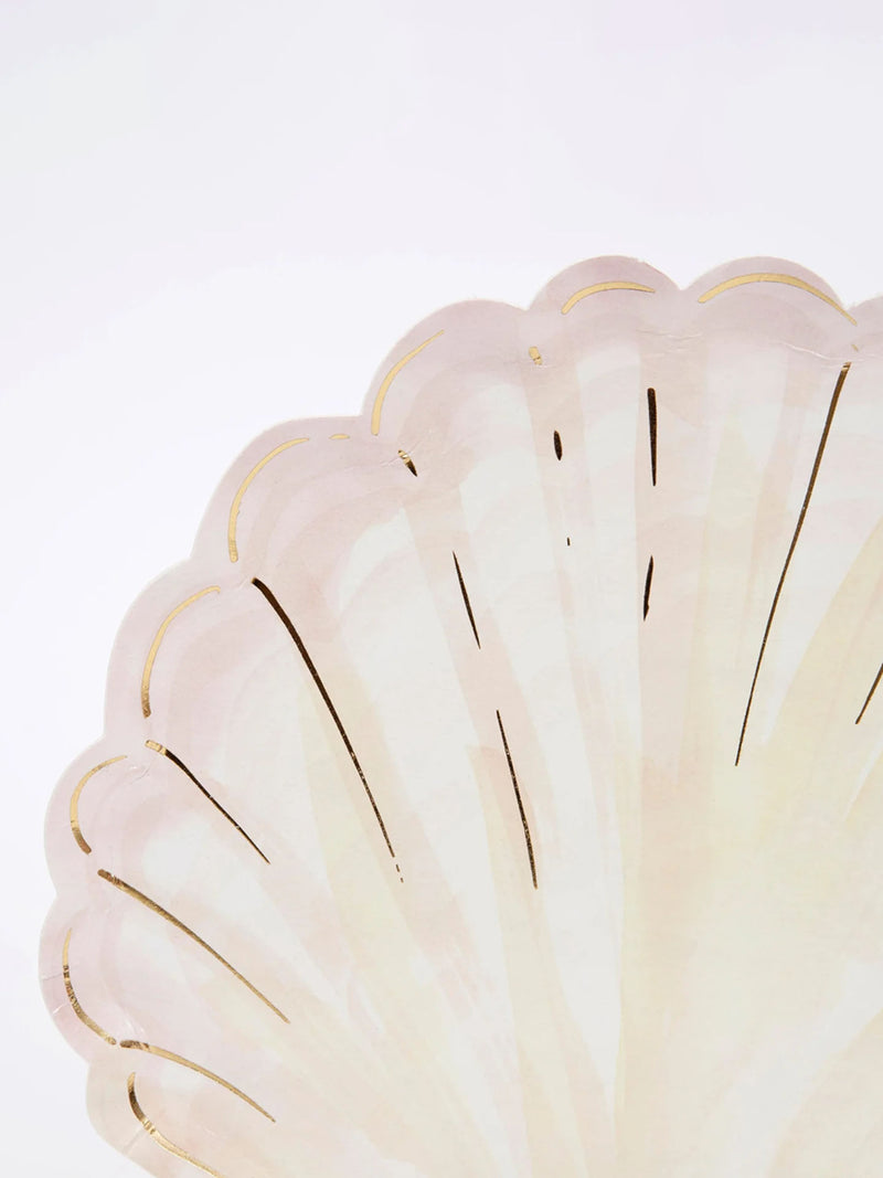 Watercolor glam shell plates