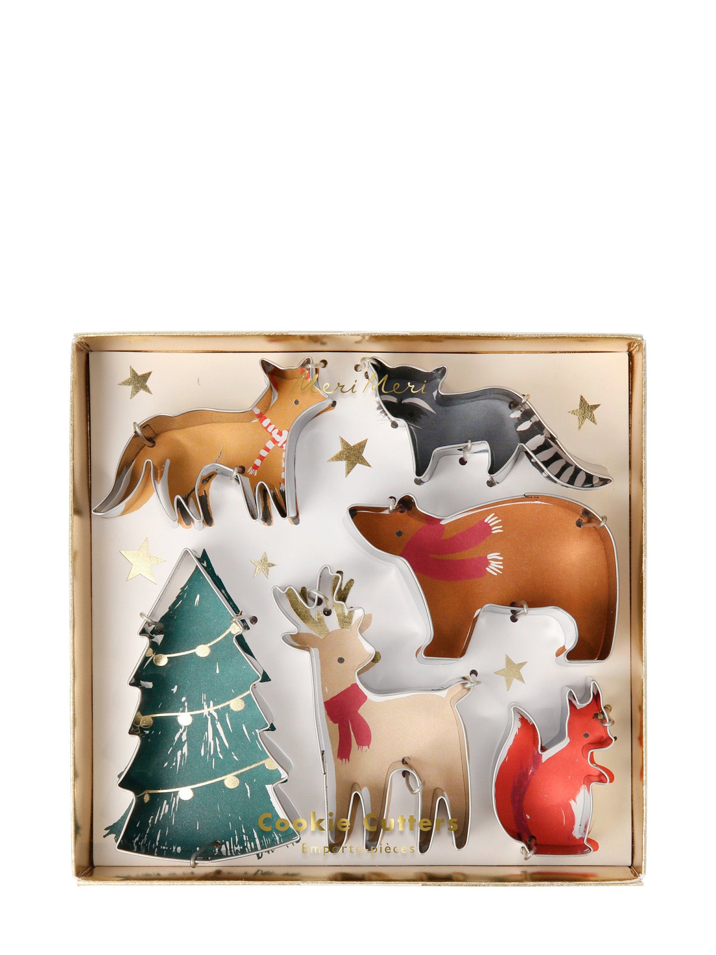 Christmas cookie cutters, woodland animals