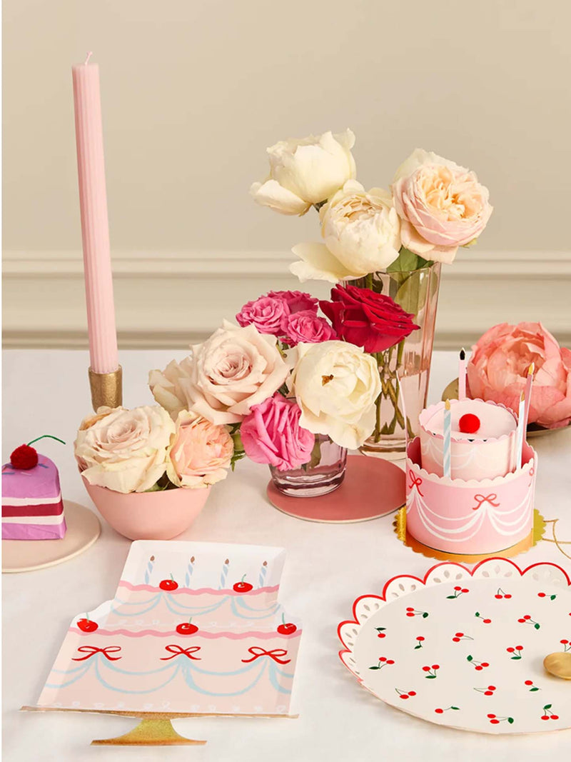 Fancy cake plates, set of 8