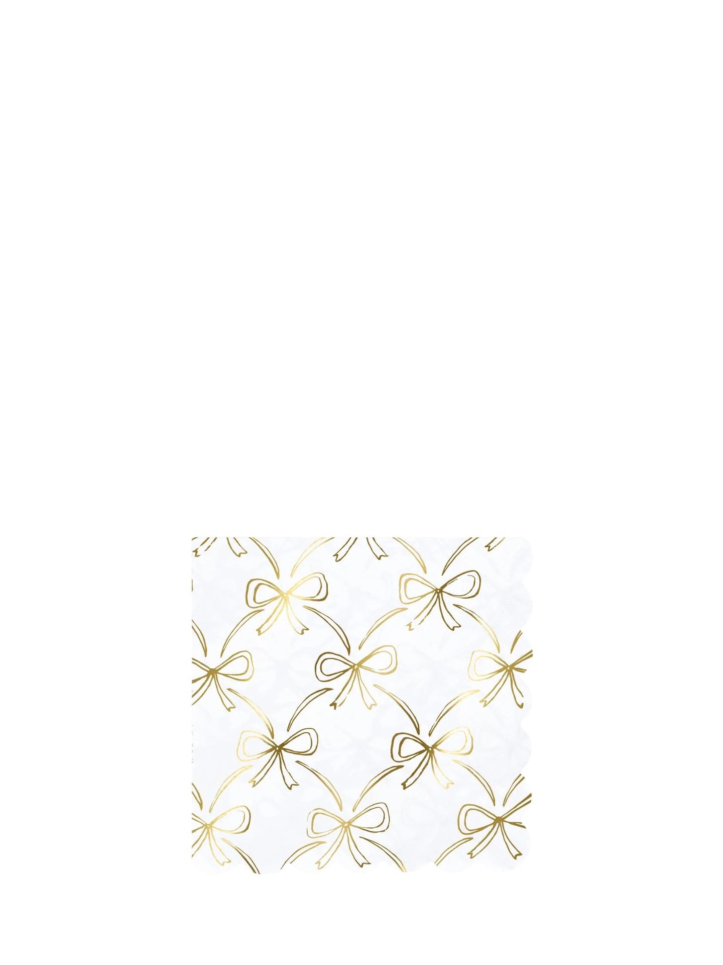 Gold bow napkins, small