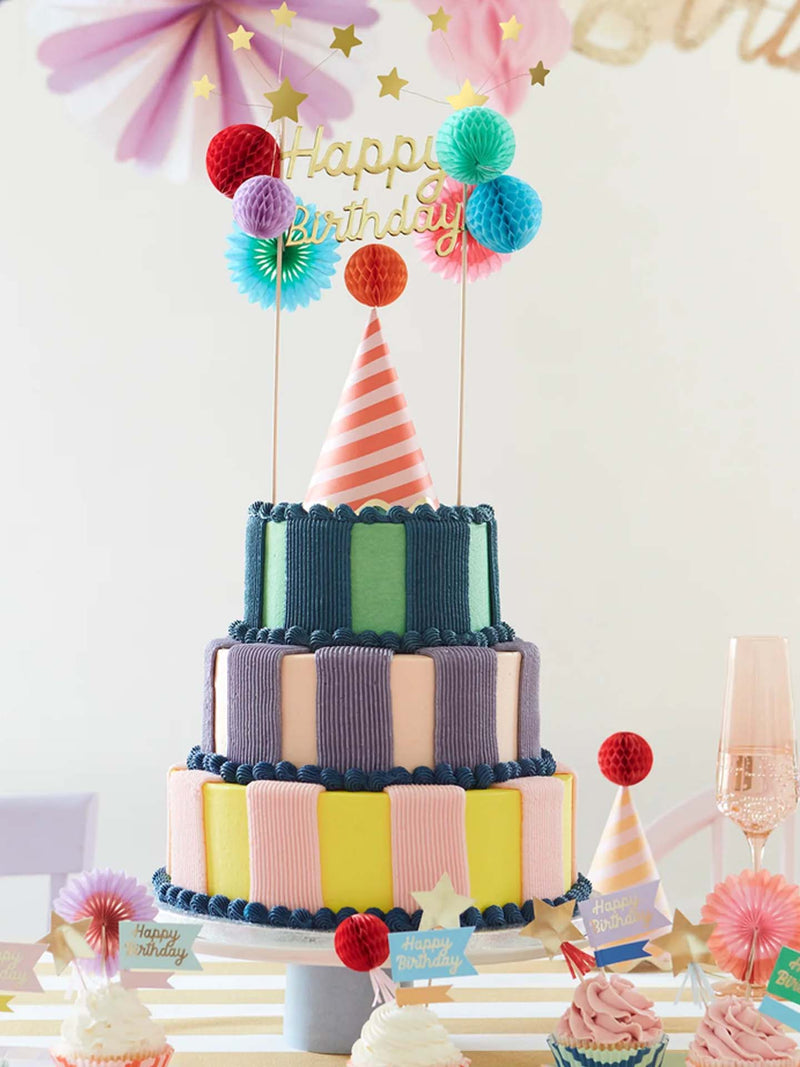 Happy birthday cake topper