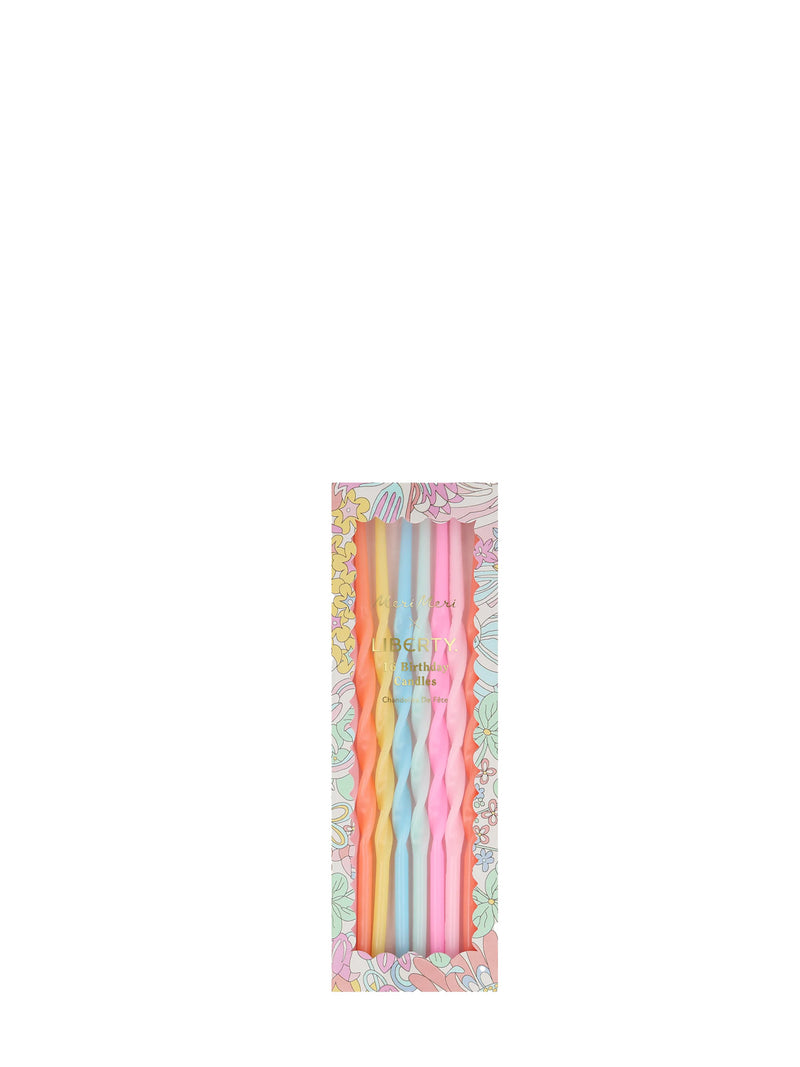 Meri Meri x Liberty rainbow garden party candles