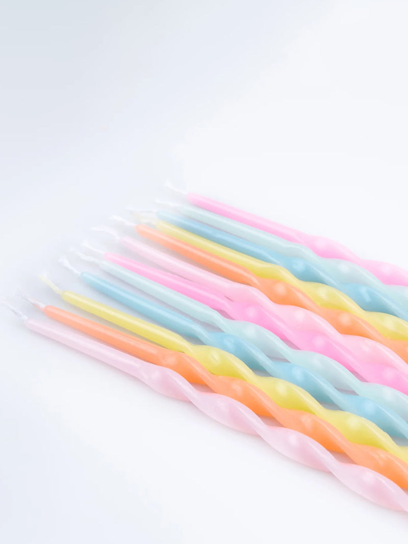 Meri Meri x Liberty rainbow garden party candles