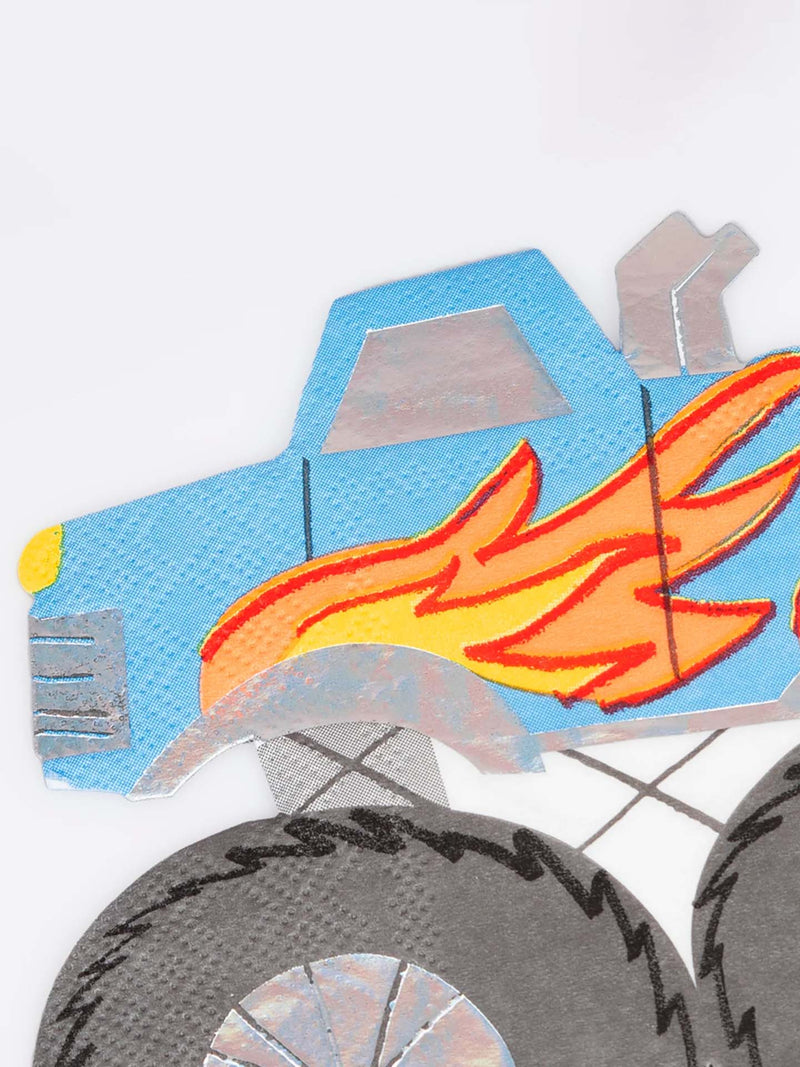 Monster truck shaped napkins