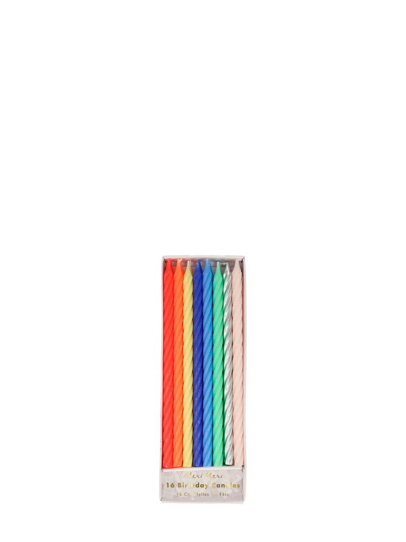 Multi neon twisted candles